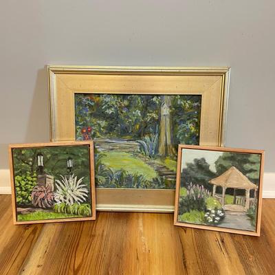 One Canvas & Two Original Paintings on Board (S-RG)