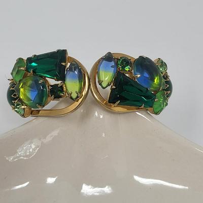 Juliana Style Vintage Rhinestone Jewelry - Greens