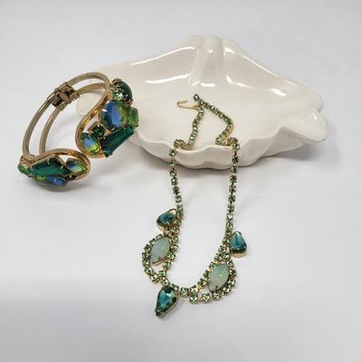 Juliana Style Vintage Rhinestone Jewelry - Greens