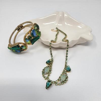 Juliana Style Vintage Rhinestone Jewelry - Greens