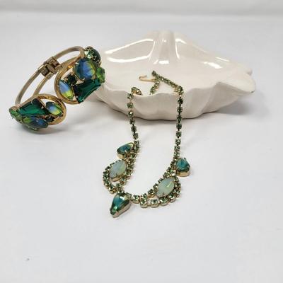 Juliana Style Vintage Rhinestone Jewelry - Greens