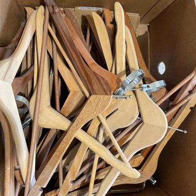 Box of wood hangers