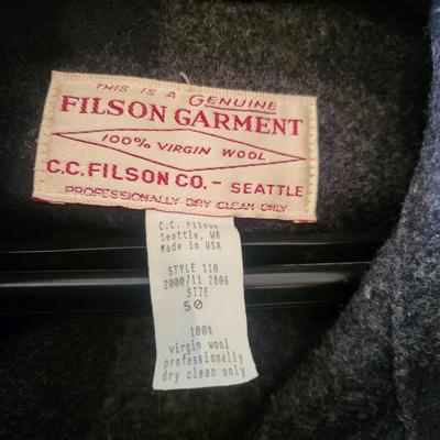 Filson Men's Wool Jacket Black Plaid XXL