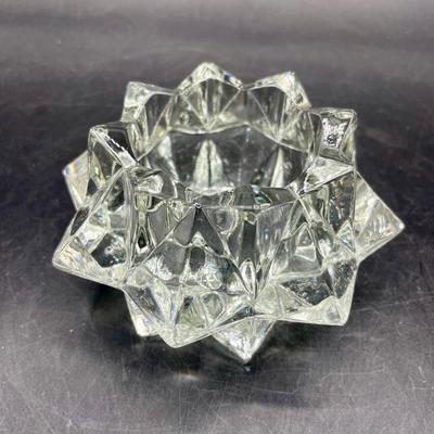 Starburst Glass Crystal Candle Holders