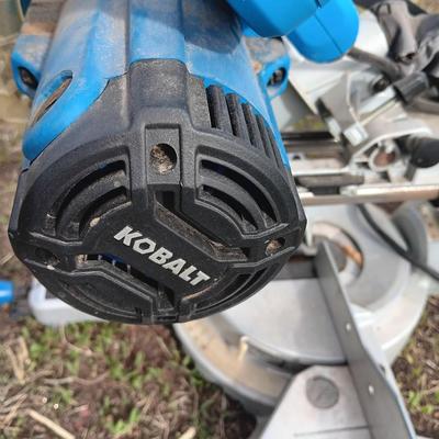 Nice Kobalt 7 1/4-inch Compact Sliding Single-Bevel miter saw.