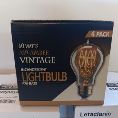 Three new boxes of Letaclanic Vintage Dimmable bulbs ST58 110 Volt
