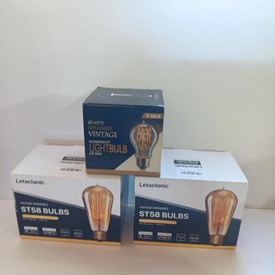 Three new boxes of Letaclanic Vintage Dimmable bulbs ST58 110 Volt