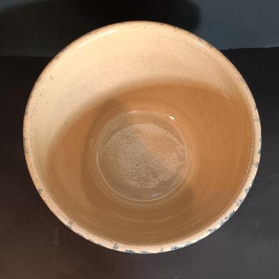 LOT 50: Blue Spongeware Mixing Bowls Roseville Robinson Ransbottom Pottery & More