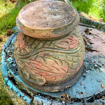 LOT 67: Terracotta Planters and Cement Turtle