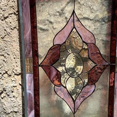 LOT 71: Beautiful Stained Glass Window Panel