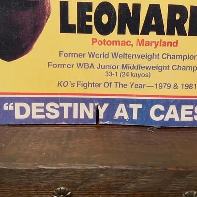 LOT 78: Vintage Boxing Ephemera Including a Signed Photo, Metal Coors Beer Sign, Posters, and Post Cards