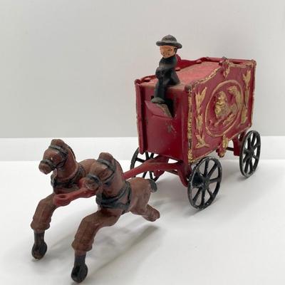 LOT 86: Cast Iron Horse Drawn Circus Wagon