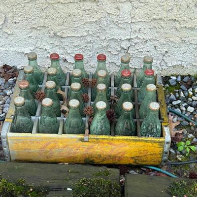 LOT 117OS: Two Vintage Wooden Coca- Cola Crates Filled With Glass Bottles With Bottle Caps