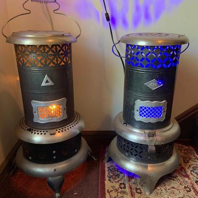 LOT 127: Set of 2 Faux Oil Heater Lamps