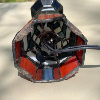 LOT 194: Set of 2 Stained Glass Light House Lamps