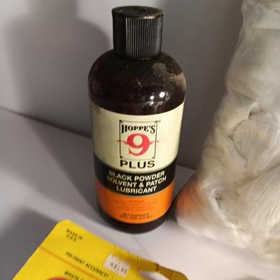 Firearm cleaning items - pads - grease- Hoppe's plus Lubricant and more