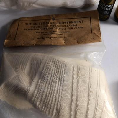 Firearm cleaning items - pads - grease- Hoppe's plus Lubricant and more