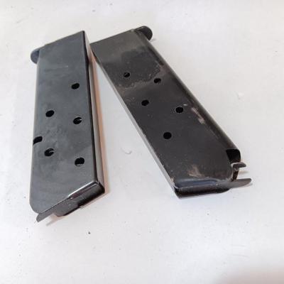 Two Magazines one marked 19200 Assy 5508694 MFR 30745 Colt 45 ACP 7 round