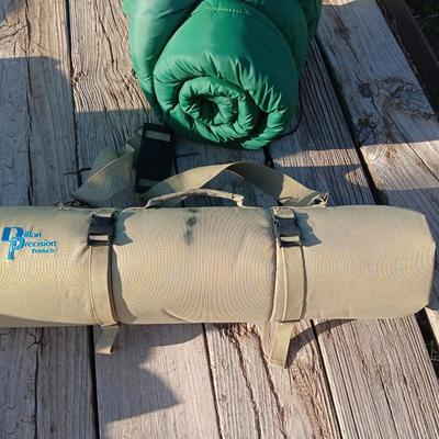 Dupont Dacron Hollofil808 sleeping bag with Dillon Precision bedroll cushion