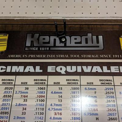 Vintage Kennedy Cardstock Decimal Equivalents Chart
