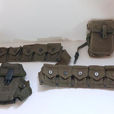 US Military issued Ammunition / small arms canvas bags.