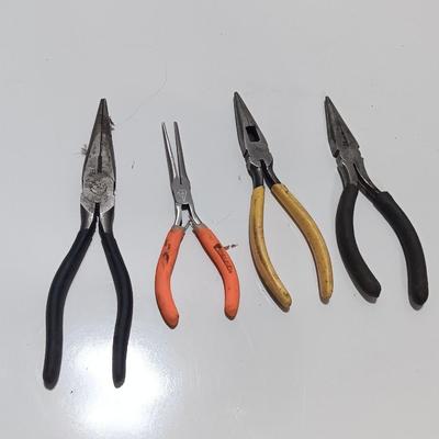 set of four pairs of pliers - Crescent brand and others