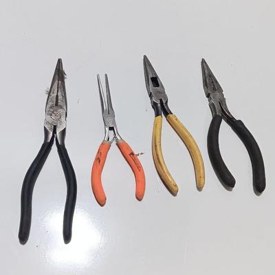 set of four pairs of pliers - Crescent brand and others