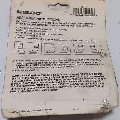Firearm telescope covers and brand new tasco see thru mounts