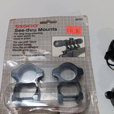 Firearm telescope covers and brand new tasco see thru mounts