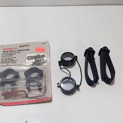 Firearm telescope covers and brand new tasco see thru mounts