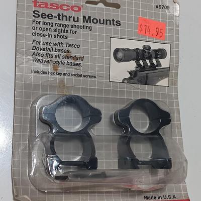 Firearm telescope covers and brand new tasco see thru mounts
