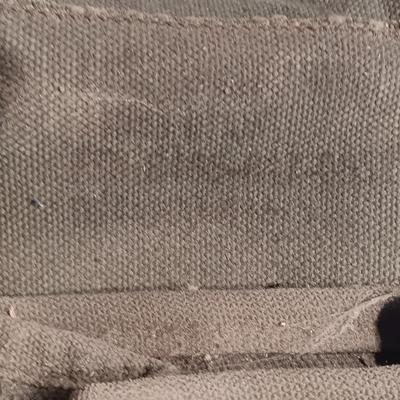 Large assortment of Military canvas bags and canteen with shoulder straps