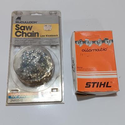 Two chain saw chains Mccullock and Stihl