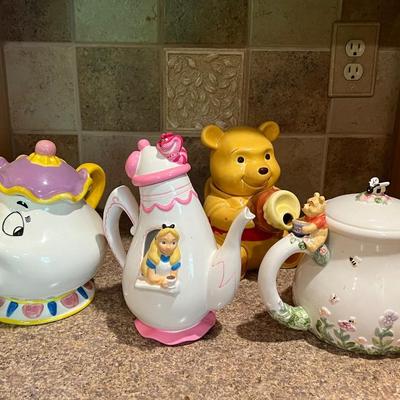 Disney Teapot Lot