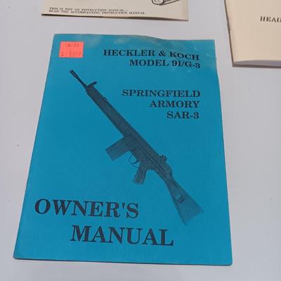 Firearm books and Manuals - Colt M1A Rifle - 7.62 Rifle M14 and bipod M2 and more.