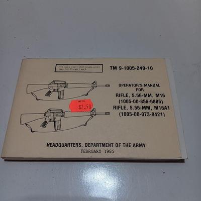 Firearm books and Manuals - Colt M1A Rifle - 7.62 Rifle M14 and bipod M2 and more.