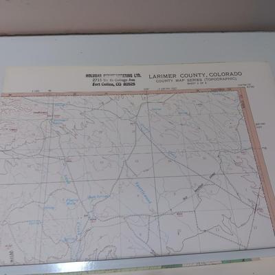 Vintage 1977 Larimer County, Colorado topographical maps series 1 -4