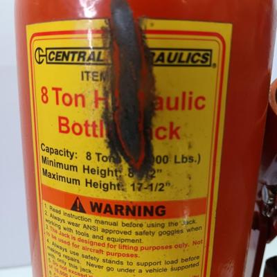 Central Hydraulics 8-ton Hydraulic bottle jack