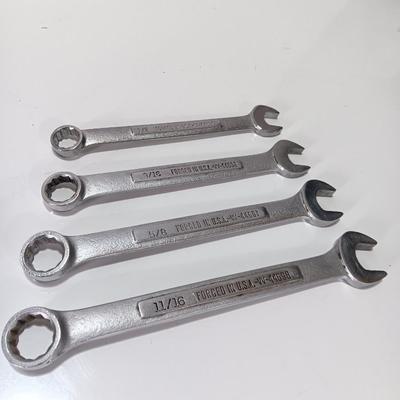 Four Craftsman wrenches - 1/2 - 9/16 - 5/8 - 11/16