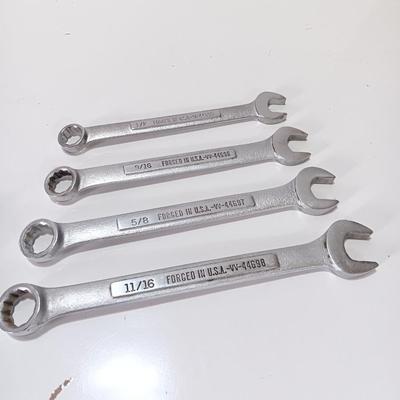 Four Craftsman wrenches - 1/2 - 9/16 - 5/8 - 11/16