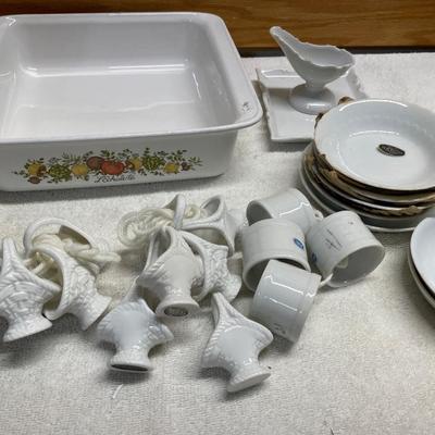 Corning ware casserole dish and Narco items