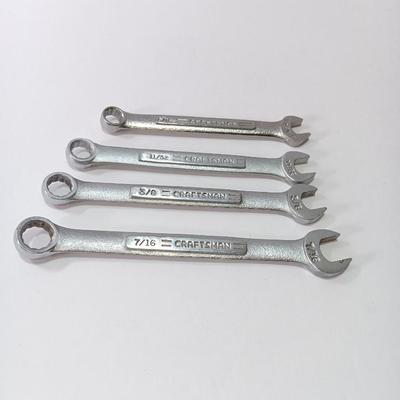 Four Craftsman wrenches - 9/16 - 11/32 - 3/8 - 7/16