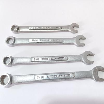 Four Craftsman wrenches - 9/16 - 11/32 - 3/8 - 7/16