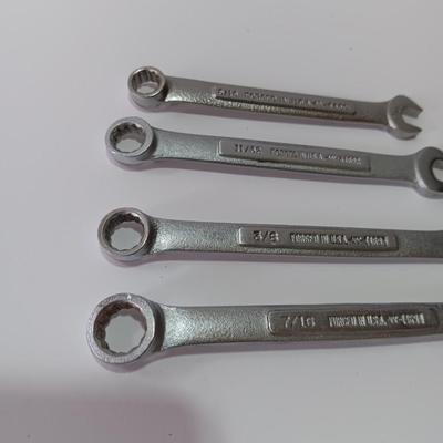 Four Craftsman wrenches - 9/16 - 11/32 - 3/8 - 7/16