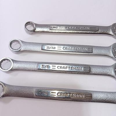 Four Craftsman wrenches - 9/16 - 11/32 - 3/8 - 7/16