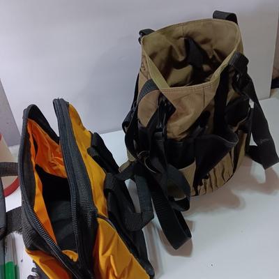 Two canvas tool bags - lineman bag - trade bags