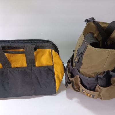 Two canvas tool bags - lineman bag - trade bags