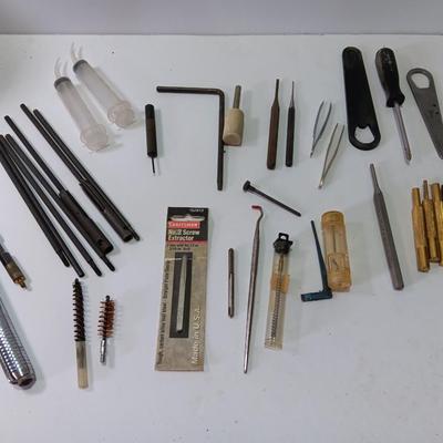 Wonderful assortment of firearm cleaning tools and precision tools