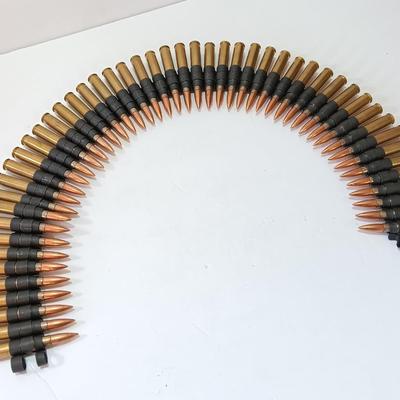 50 rounds of linked ammunition - marked DA 62