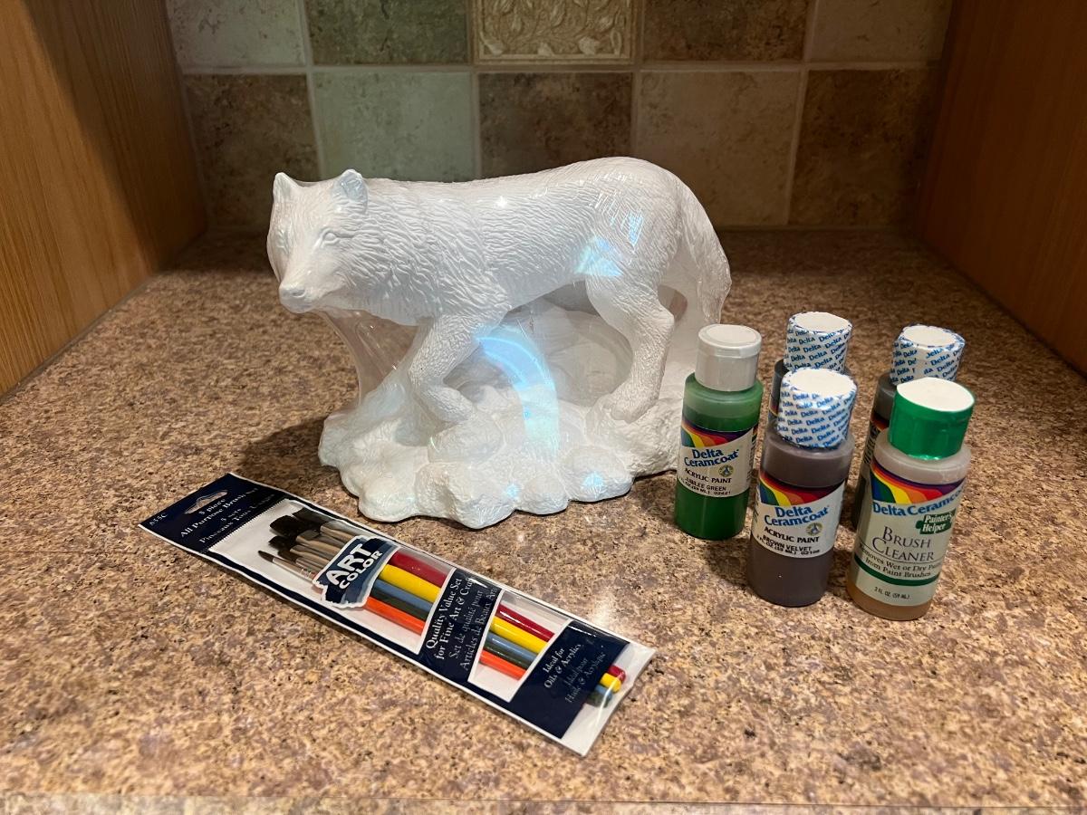 Ceramic Paint Yourself Wolf